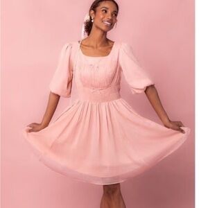 Ivy City Co Blush Mini Dress